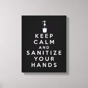 Toile Restez calmes et levez vos mains