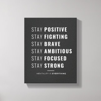Toile Restez positif Restez actif