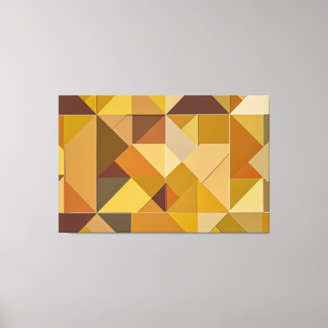 Toile Retazos de Otoño: Abstracción Geométrica en Tonos  (Recto)
