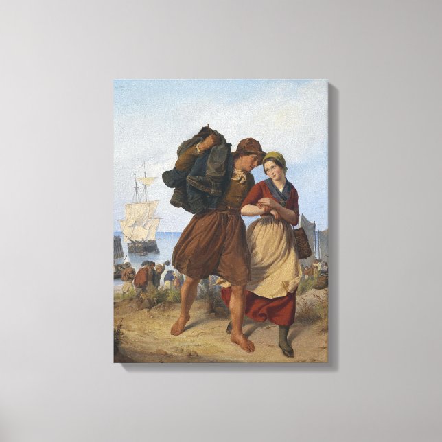 Toile Retour du pêcheur (par Rudolf Jordan) (Recto)