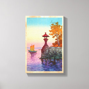 Toile Retourner Sailboat à Yabase Tsuchiya Koitsu hanga