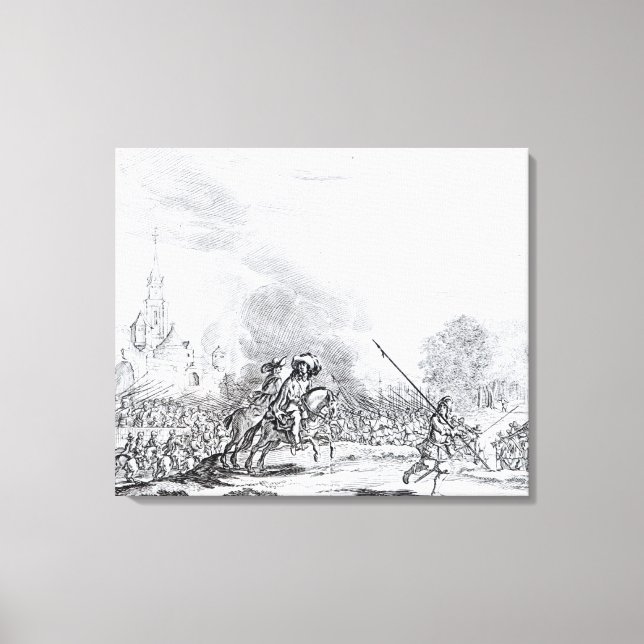 Toile Retraite de la bataille de Worcester (Recto)