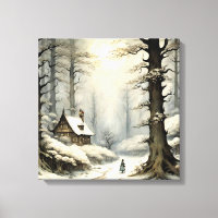 Retraite d'hiver Canvas Art
