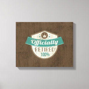 Toile Retraite officielle, 100% Retraite Vintage