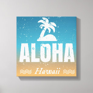 Toile Rétro Aloha Hawaï