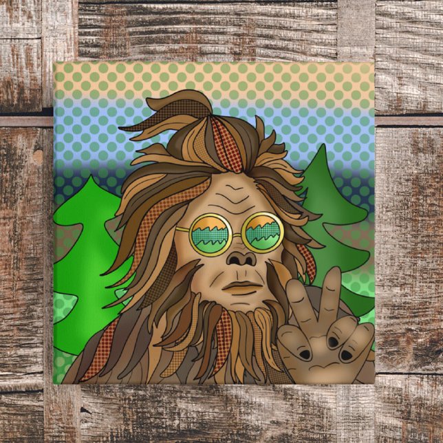 Toile Retro Bigfoot | Pop Art Sasquatch (Créateur téléchargé)