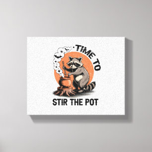 Toile Retro Halloween Feral Time to Stir Pot