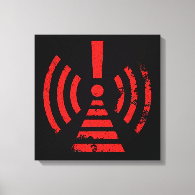 Toile Retro Keep Back Energy Warning Symbol (Recto)