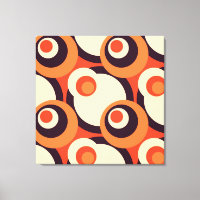 Retro Orange et Cinquante Brown Art Abstrait Print
