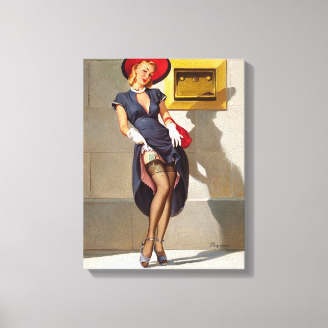 Toile Retro Pin-Up Girl (Recto)