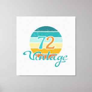 Toile Retro Sunset 72 Vintage en détresse