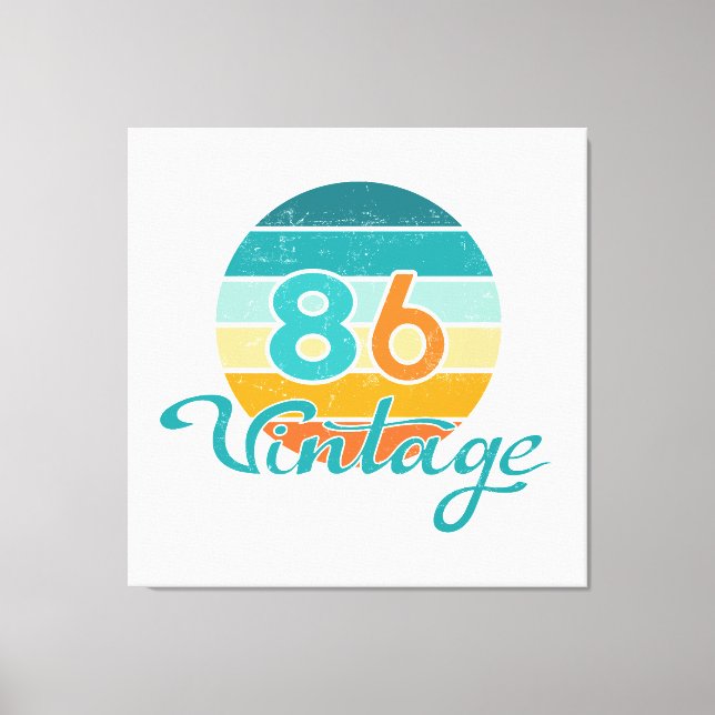 Toile Retro Sunset 86 Vintage Distressed (Recto)