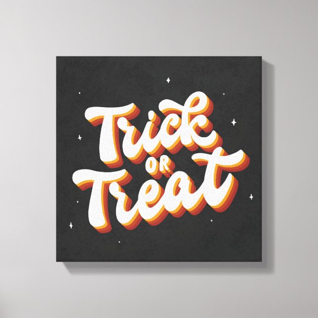 Toile Retro Trick ou Treat (Recto)
