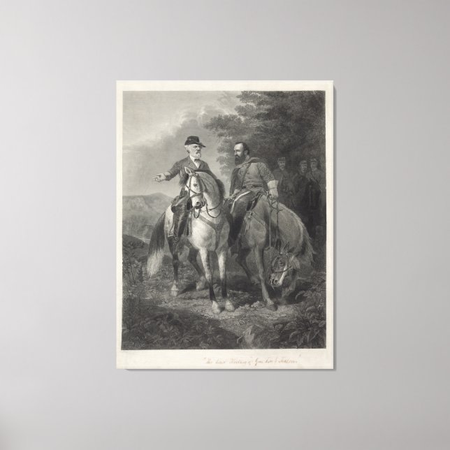 Toile Réunion dernière de Robert E. Lee et Stonewall Jac (Recto)
