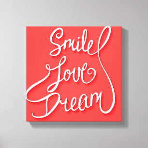 Toile Rêve d'amour du sourire