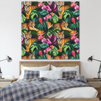 Rêves de jungle de tigre Motif de surface continu