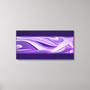 Toile Rêves de neige violette, Art de fantaisie abstrait