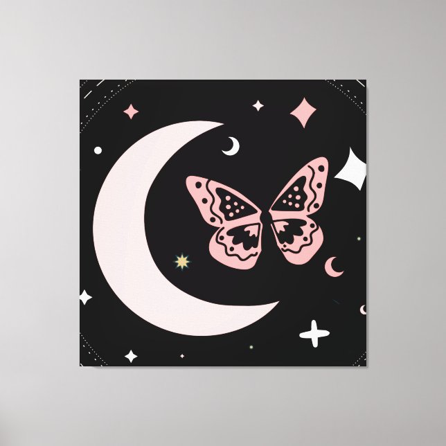 Toile Rêves lunaires et nuits papillon (Recto)