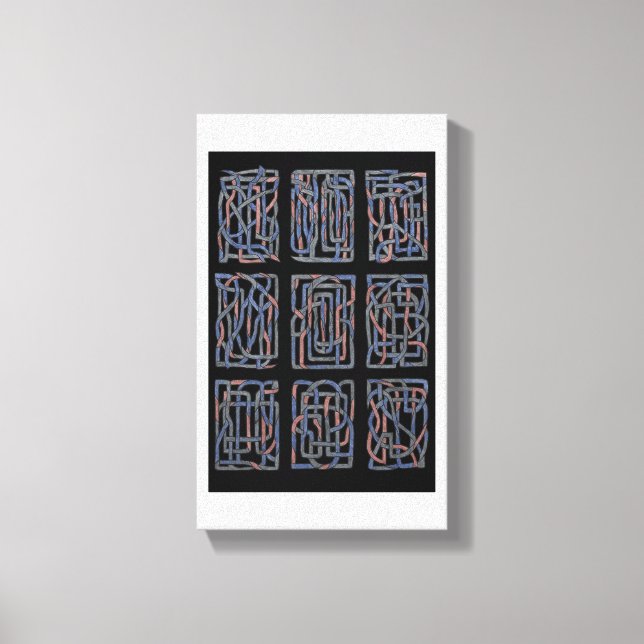 Toile Rhythmic Abstract Interlace Canvas Print (Recto)