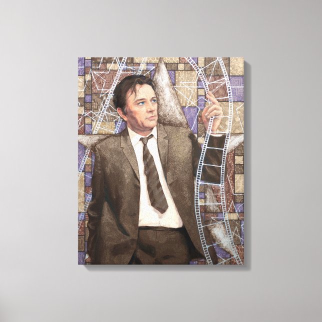 Toile Richard Burton Peinture Portrait Vieux Hollywood (Recto)