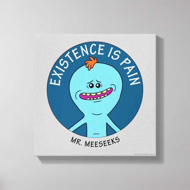 Toile RICK ET MORTY™ | L'Existence Est Une Douleur (Recto)