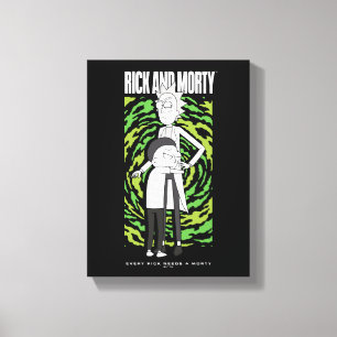 Toile RICK ET MORTY™   Morty serrant Rick dans ses bras