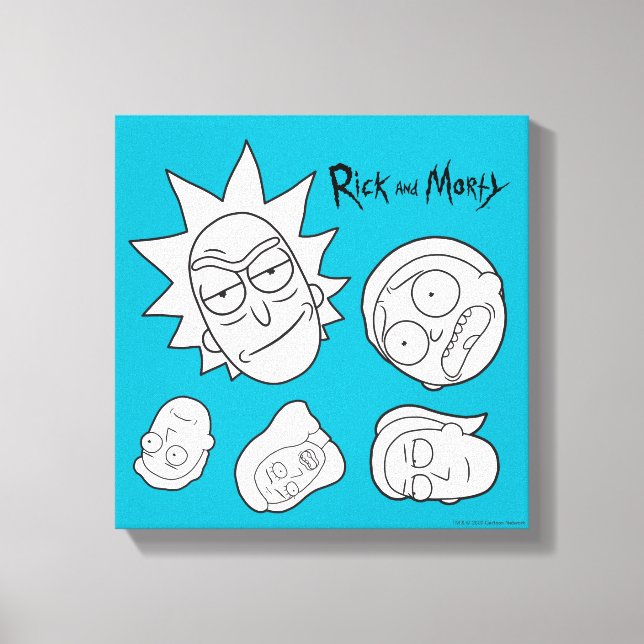 Toile RICK ET MORTY™ | Smith Family Head (Recto)