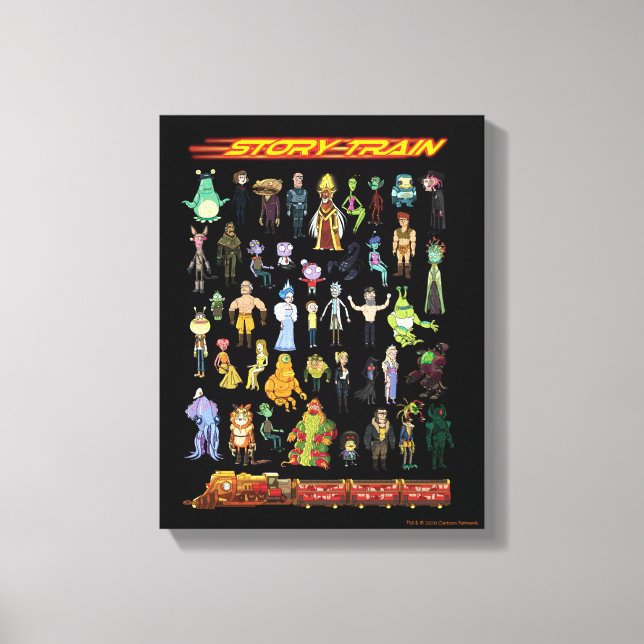 Toile RICK ET MORTY™ | Train d'histoire (Recto)