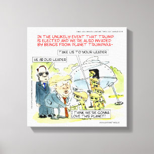 Toile Rick London Funny Planet Trump Canvas Imprimer