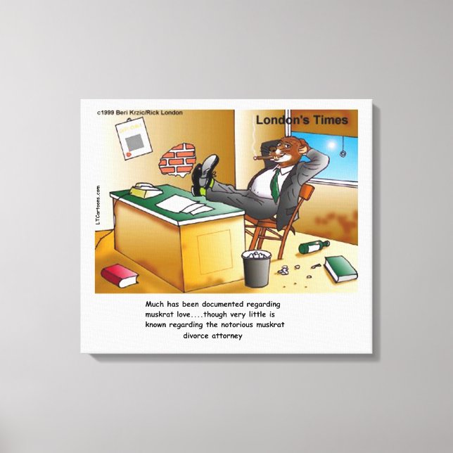 Toile Rick London Muskrat Divorce Attorney Comic (Recto)