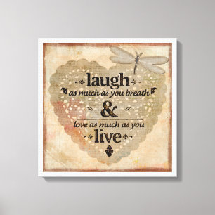 Toile Rire et vivre
