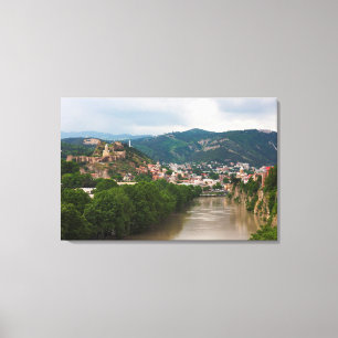 Toile Rivière Mt'k'vari coulant, Tbilisi