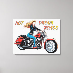 Toile Roads Girl Hot Dream