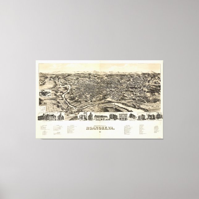 Toile Roanoke, Virginie (1891) (Recto)