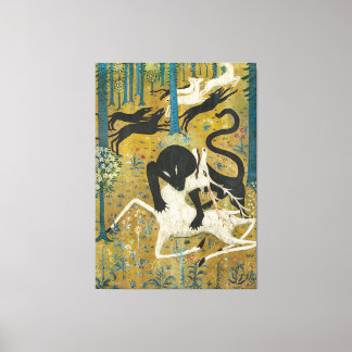 Toile Robert Winthrop Chanler - Leopard and Deer (1912)