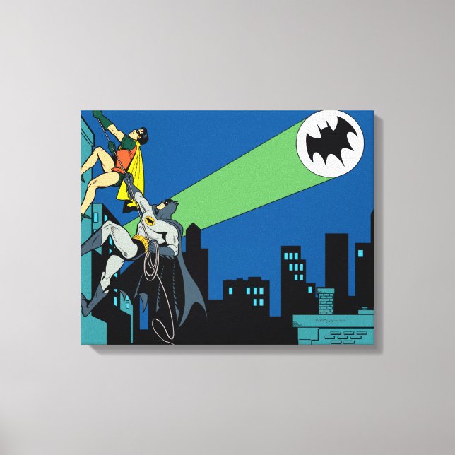 Toile Robin Et Batman Grimpent (Recto)