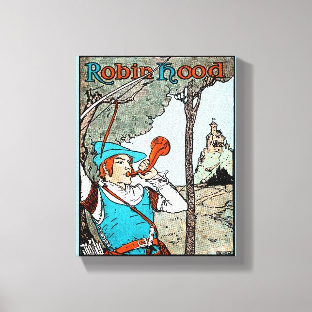 Toile Robin Hood Antique Illustration Joyeux Hommes (Recto)