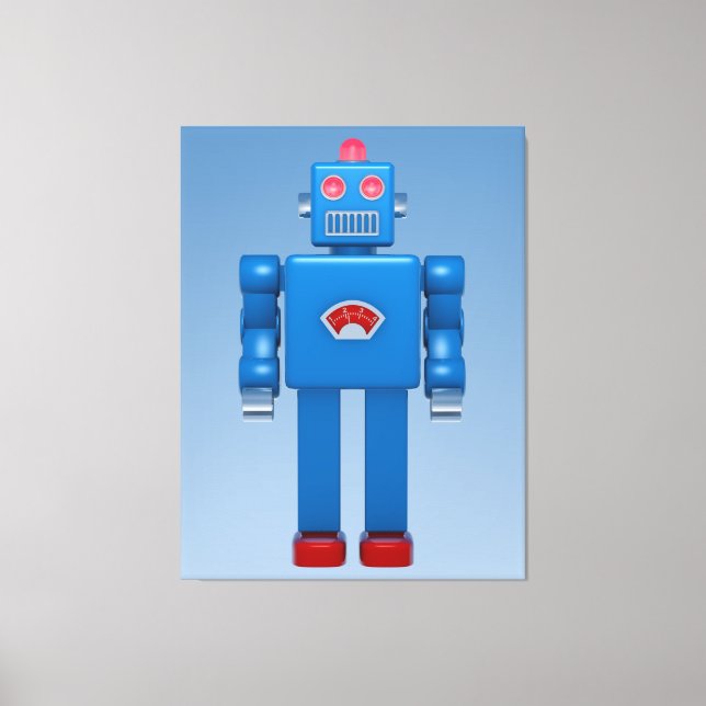 Toile Robot bleu 02 (Recto)
