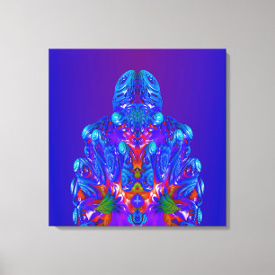 Toile Robot Bleu Abstrait