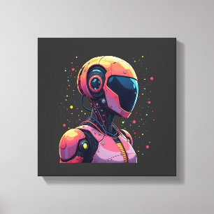 Toile robotique IA futuriste Peinture murale - Cou