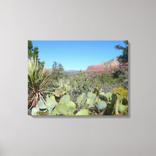 Toile Rochers rouges et cactus I