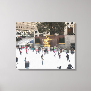 Toile Rockefeller Centre patinoire patinoire Noël NYC