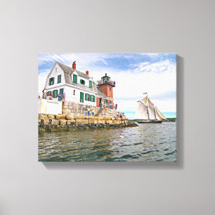 Toile Rockland Breakwater Lighthouse, Maine Canvas Impri