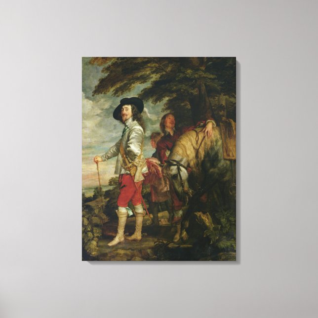 Toile Roi Charles Ier d'Angleterre chasse, vers 1635 (Recto)
