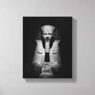 Toile Roi pharaon noir et blanc