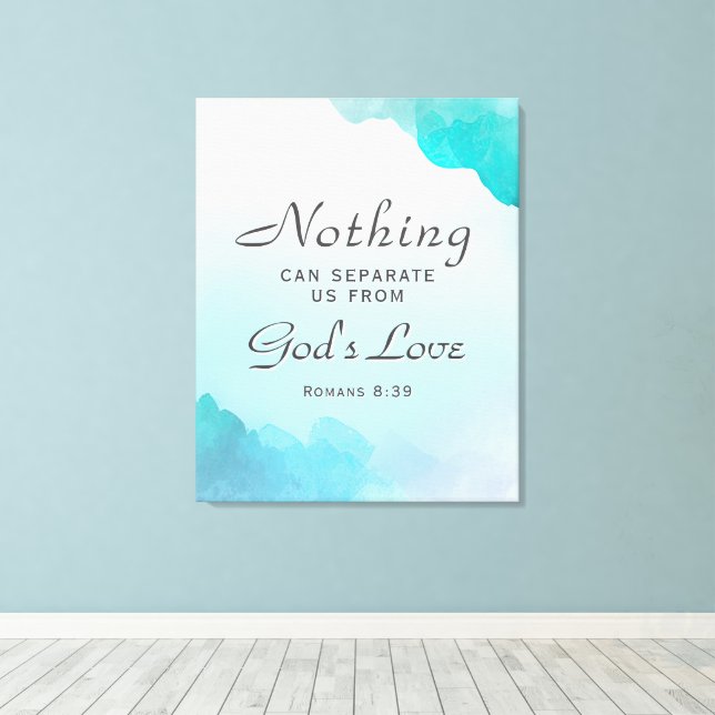 Toile Romains 8:39 La Bible Amour de Dieu Verse Chrétien (Insitu (Plancher de Bois))