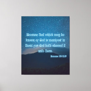 Toile Romans 1:19 Bible Verse KJV Pic Wall Art