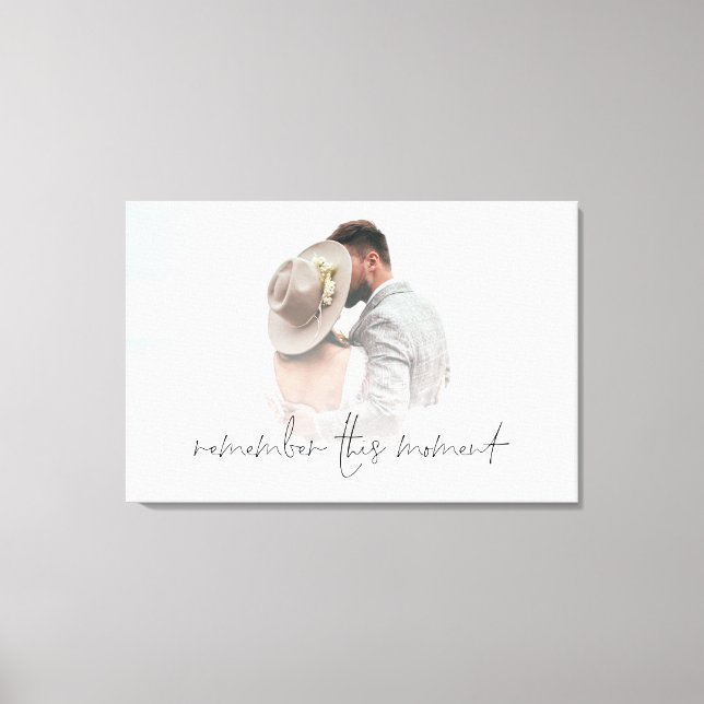 Toile Romantic Souvenez-vous de ce moment Photo Newlywee (Recto)