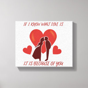 Toile romantique de Saint-Valentin enveloppée