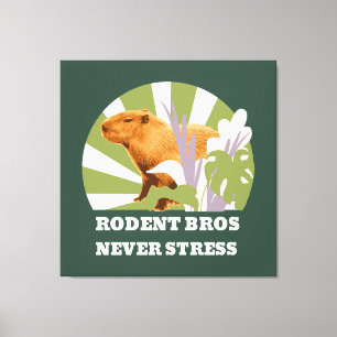 Toile Rongeurs Frères Ne Stressez Jamais Drôle Capybara